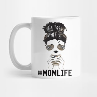 MOM life messy bun dirt bike mom gift Mug